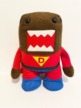 Domo Kun Superman SuperDomo Large Firm Plush 15” Nanco 2011 Stuffed Animal Toy
